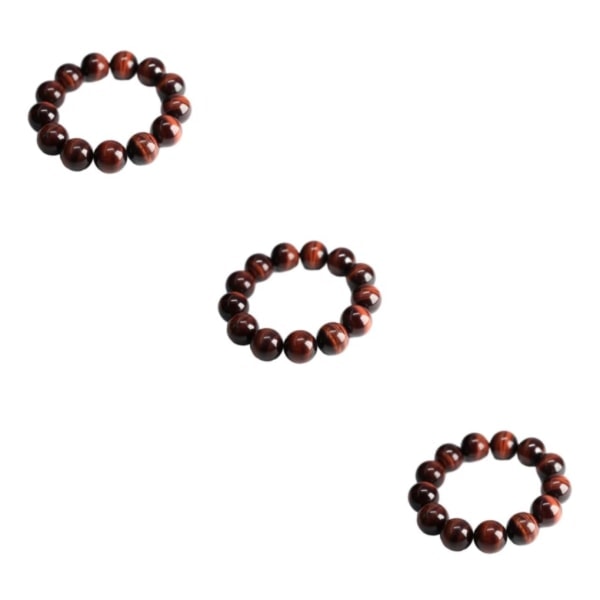 1/2/3/5 Natursteinperler - Lett å bruke Tigerøye Armbånd Rød Tigerøye 16MM 3STK Red Tiger Eye16MM 3PCS