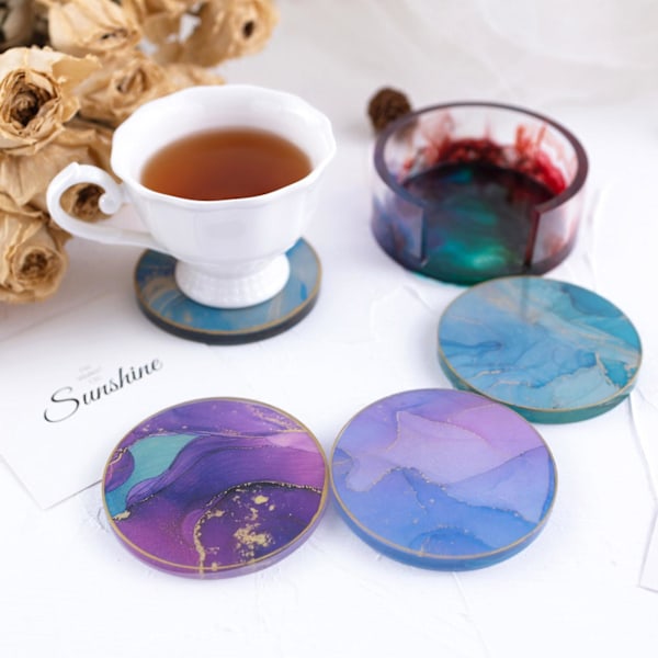 Bordskåner Resin Form Bordskåner Stativ Silikone Form Kop Måtte Epoxy Resin