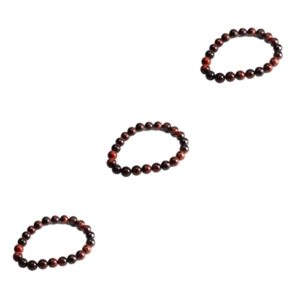 1/2/3/5 Natursteinperler - Lett å bruke Tigerøye Armbånd Rød Tigerøye 10MM 3STK Red Tiger Eye10MM 3PCS