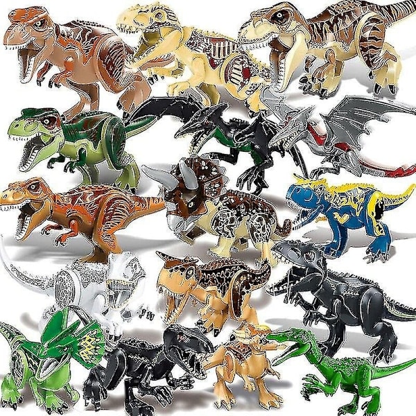 st Jurassic Stor Storlek Dinosaurie Byggklossar T-rex Quetzalcoatlus Baryonyx Actionfigurer Barnleksaker Presenter-WELLNGS Pterosaur D Pterosaur D