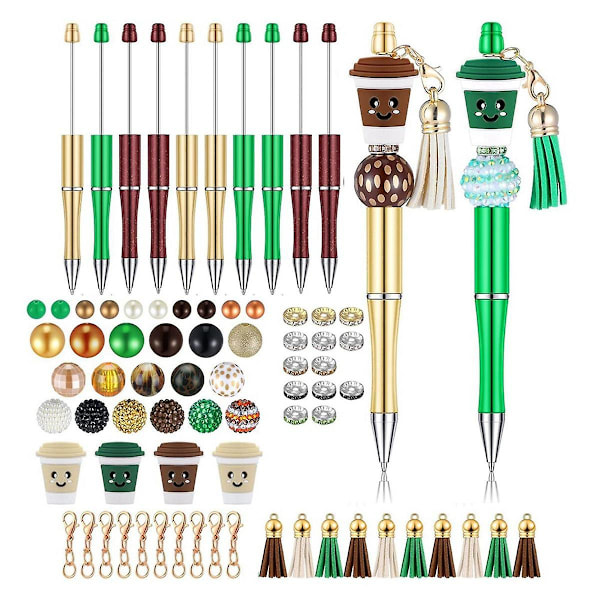 12 Stycken Pärlpennor Bulk Pärlpennor DIY Tillverkningskit Flerfärgade