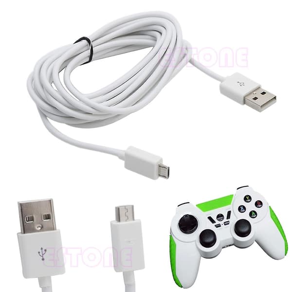283cm Joystick Ladekabel For Ps4 Micro Usb Ladeledning Wir