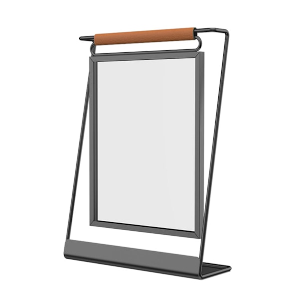8'' Metall Bilderamme Dobbeltsidig Bord Meny Display Stativ Skrivebord
