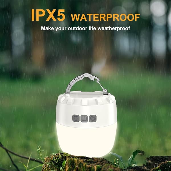 LED Camping Lantern Oppladbar 3200mAh, Campinglamper med 4 Moduser