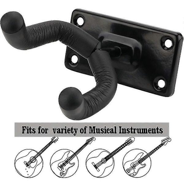 2-pack Gitarrhängare Gitarrkrok Gitarrhållare Gitarr Väggfäste Hängare För Elektriska Akustiska Och Basgitarrer Ukulele-Yvan