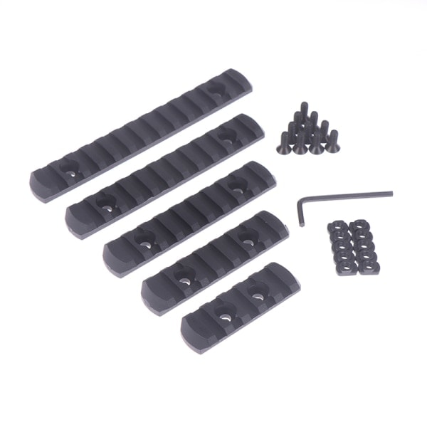 5 stk. Taktisk M-Lok Picatinny Skinne 5 7 9 11 13 Spor Mlok Svart