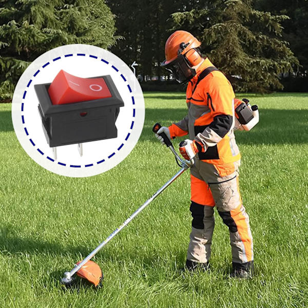 2kpl Virtapiirin Trimmerin Pysäytyskytkin 2-nastainen On Off -kytkin 42294300203 Yhteensopiva Stihl FS38 FS45 FS46 FS55 Ruohonleikkurin Lisävarusteiden Kanssa