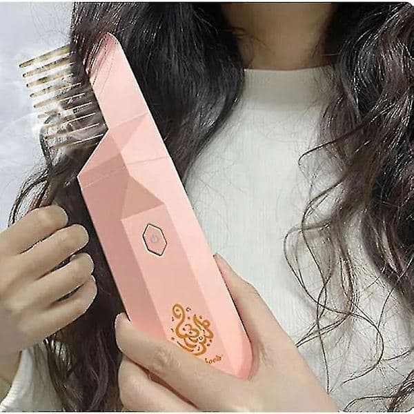 Elektrisk hårbørste røgelsesbrænder til Bakhoor Ramadan Dukhoon Arabisk Aroma Diffuser til hjemmekontor Bil Genopladelig Mini USB Hk Sort