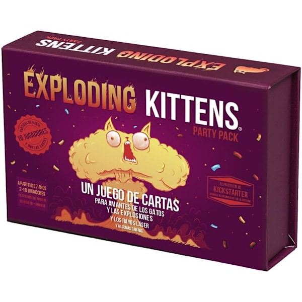 Exploding Kittens Party Pack espanjalainen lautapeli, EKIEK04ES, 2-10 pelaajaa
