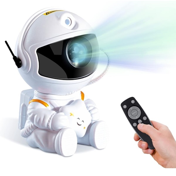 Galaxy Stjerneprojektor Taklampe Gave Dekorativ for Rom LED Nattlys med Stjerneprojektoreffekter og Galaxy Nebula White A