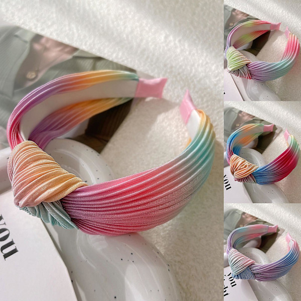 Holdbar Bredskygget Hårbøjle Dame Hovedbøjle Med Tie-dye Stil M