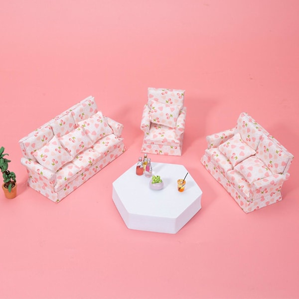Stof Sofa Skaleret Model Sofa Møbler Legehus Dekoration Adu