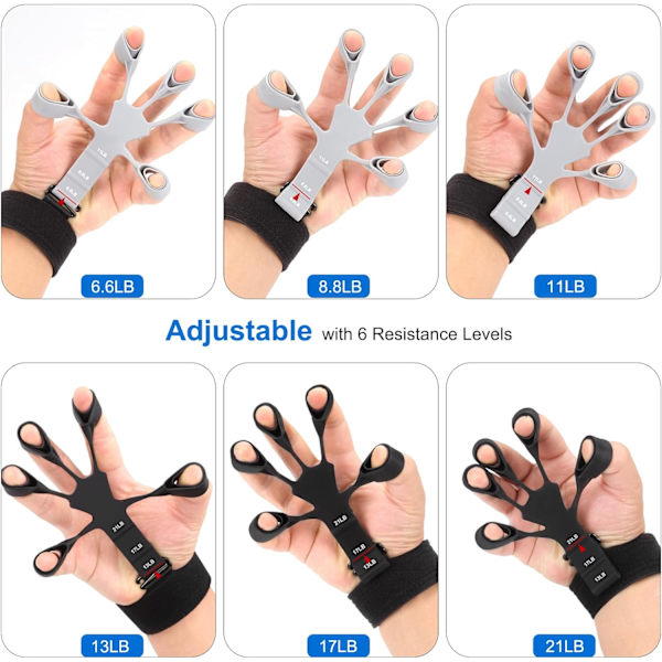 Greppstyrke Tränare - Dubbelsidig Fingerövning och Handstyrka för Handterapi, Klättring