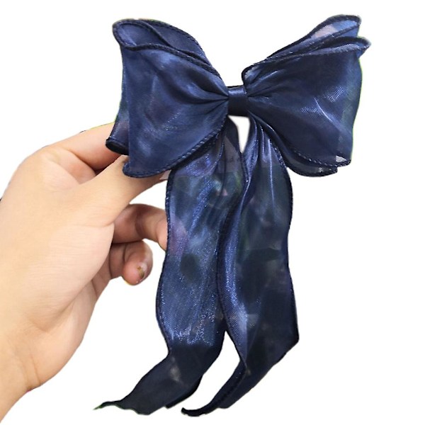 Elegant Perle Bånd Stor Sløjfe Hårnål Prinsesse Streamer Sød Gi