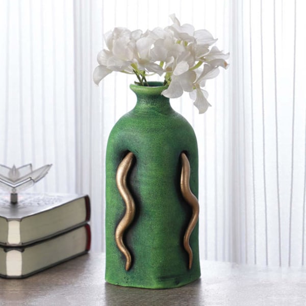 Nordisk minimalistisk blomkruka abstrakt konst porträtt ansikte fejkad bro