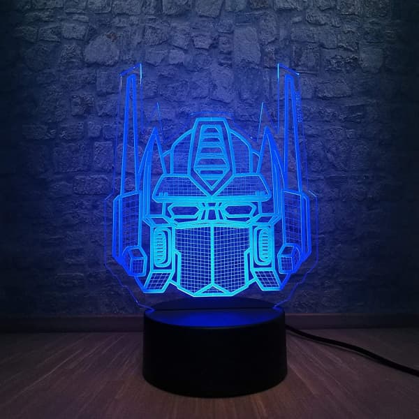 3D Optisk Illusjon Transformers Modell Skrivebord Bordlampe LED Natt