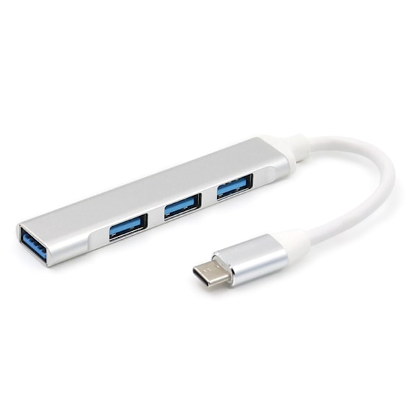 Metall USB C Hub Typ C Till 3x USB 2.0 + USB 3.0 4 Portars Adapter Fo