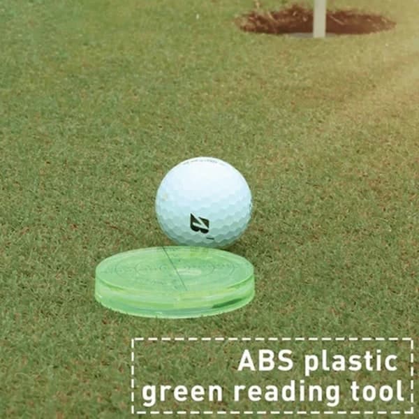 Golf Reader Pro Putt Golfbollsmarkör Rund Vattenpass Hög Precision Golf Puttingshjälp Vit White