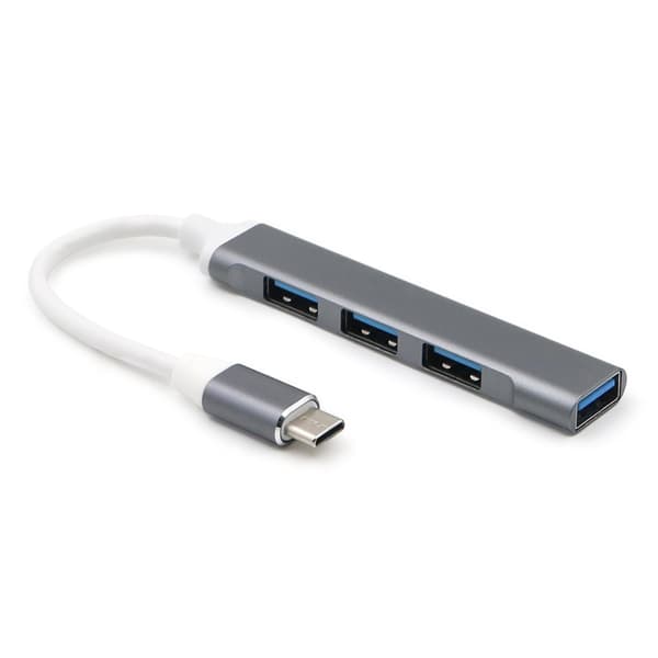 Metall Usb C Hub Type C Til 3x Usb 2.0 + Usb 3.0 4 Port Adapter Fo