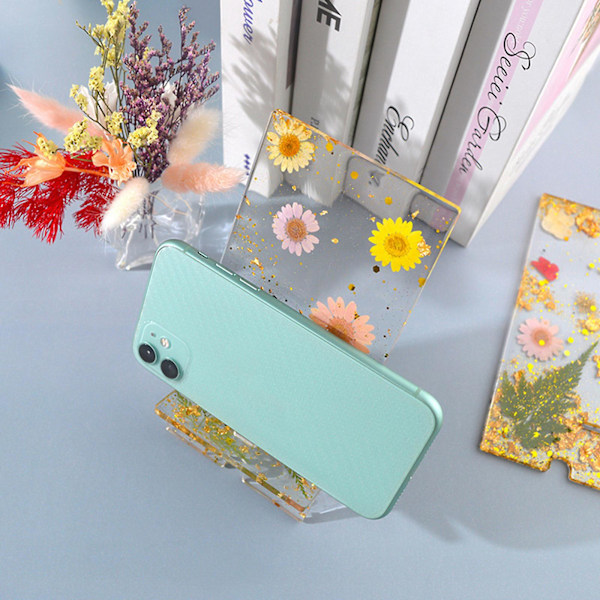 2 stk. DIY Krystall Lim Telefonstativ Silikonformer Resin Form For