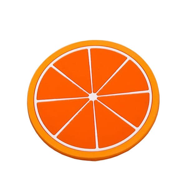 3 st/förpackning Glasunderlägg Orange i silikon