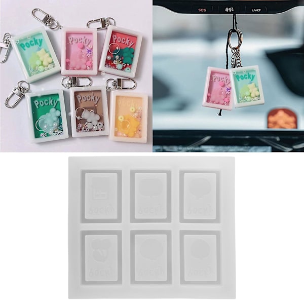 DIY Epoxy Firkantet Sandform Dråpe Lim Silikonform Ins Hjem
