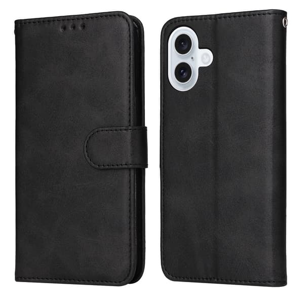 iPhone 17 PU læderpung etui - Flere farver Sort