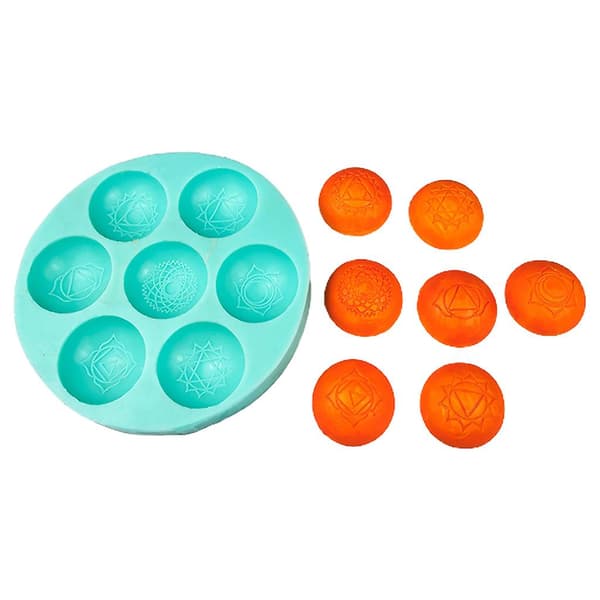 Epoxy Resin Form Syv Chakraer Halvkugle Rund Silikoneform D