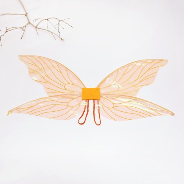 1 st Fairy Wings för Vuxen Dress Up Glittrande rena vingar - Änglavingar för barn Flickor Kvinnor orange