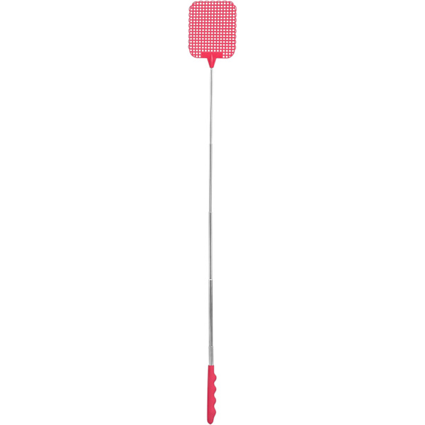 Slitesterk og uttrekkbar teleskopisk flueklapper, variabel lengde 26-72 cm, tilfeldig farge, turkis, grønn eller korall
