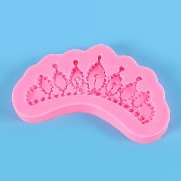 3D Cirkel Krona Fondantform Krona Silikon Sockerform