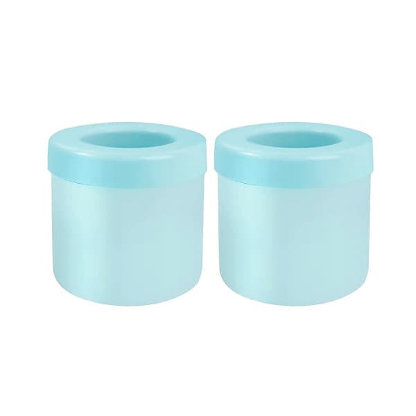 2 stk. Cylinder Silikone Isterningebakke, 3D Isterningemager, Afslappende Isbakke, Tryktype Let