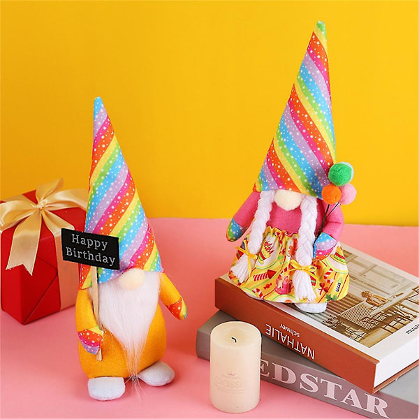 Bursdagsfest Gnome Dekorativ Ansiktsløs Ornament Håndverk
