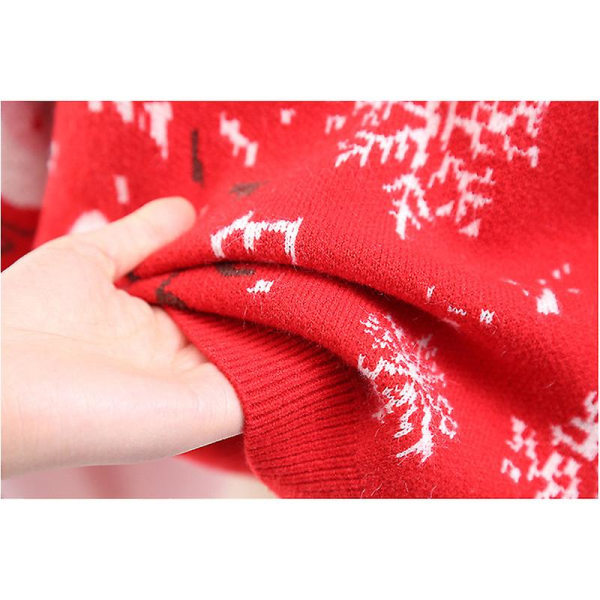 Barn Jultröja För Toddler Pojkar Flickor Baby Holiday Pullover Top RED 120CM