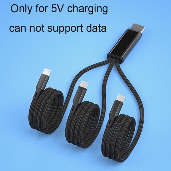 Multi Ladekabel Flettet Universell 3 I 1 Multi USB-kabel