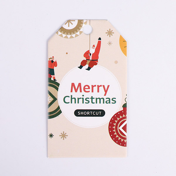Julgåva prydnad kort julafton handskriven lyckobringande välsignelse kort jul gratulationskort Waving Old Man-White Card