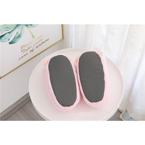 Søte grise-tøfler for kvinner, tegneserie-tøfler, dyre-tøfler, varme tøfler, Rosa A Rosa A Pink A