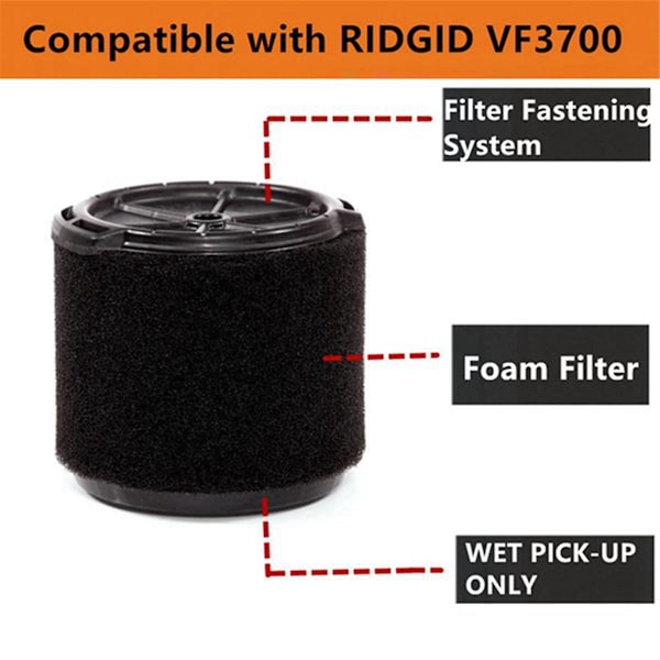 Vf3700 Erstatningsfilter Kun til Våd Anvendelse, Vf3700 Vådfilter