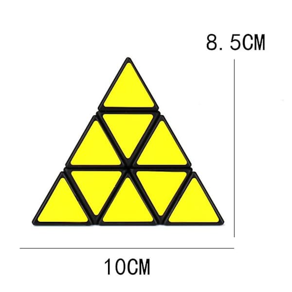 Pyramide Speed Cube, 3x3x3 Pyramide Speed Cube Trekant Cube Puzzle Magic Cube C