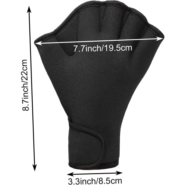 2 Par Simningshandskar Vattentäta Simträning Handskar Neopren Handskar Vävda Fitness Handskar M
