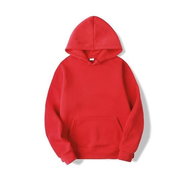 Huvtröjor Herr Tjockt tyg Solid Basic Sweatshirts Kvalitet Jogger Texture Pullovers red 3XL