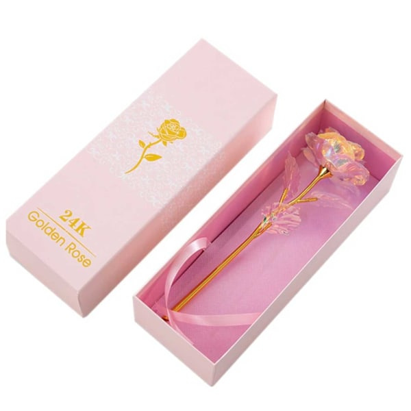 24 Karat Gullbelagt Diamantrose 24k Rose i Gaveinnpakning gull