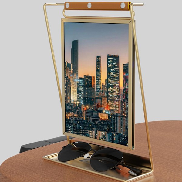 8'' Metall Bilderamme Dobbeltsidig Bord Meny Display Stativ Skrivebord