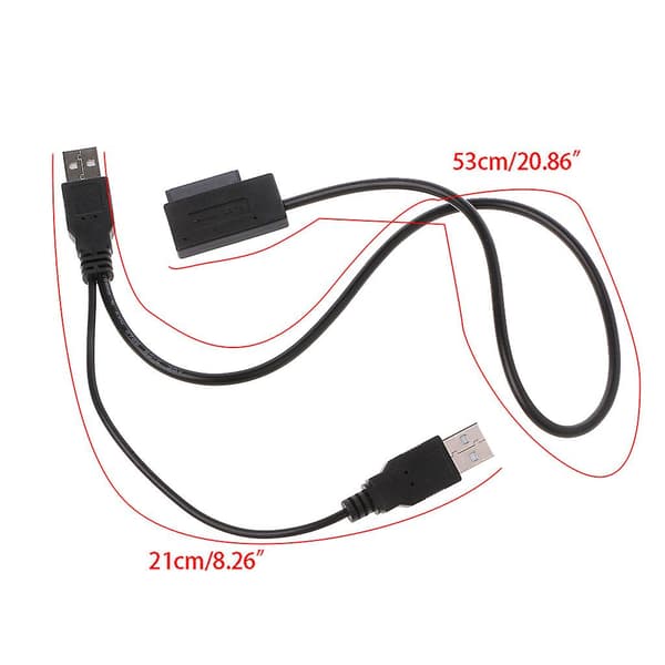 Usb Sata Adapterkabel Sata 13p Til Usb2.0 /type A Drevlinje Eas