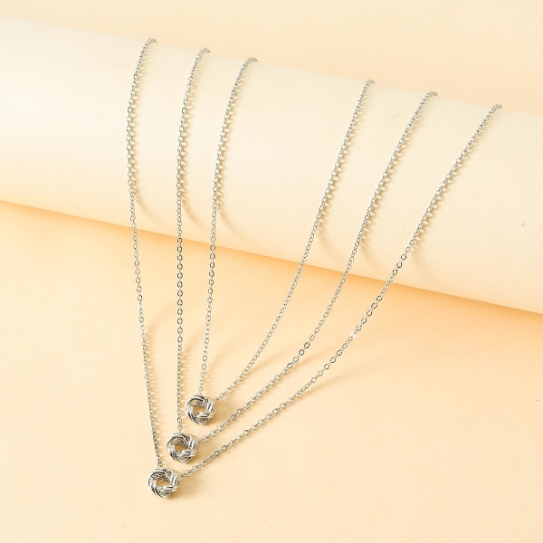 Bästa vän halsband knut hänge matchande vänskap halsband smycken Three