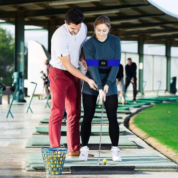 1st Hot Sale Professionell elastisk golfswingtränare Armband Bälte Gest Inriktning Träningshjälpmedel för nybörjare Träningsguideblå