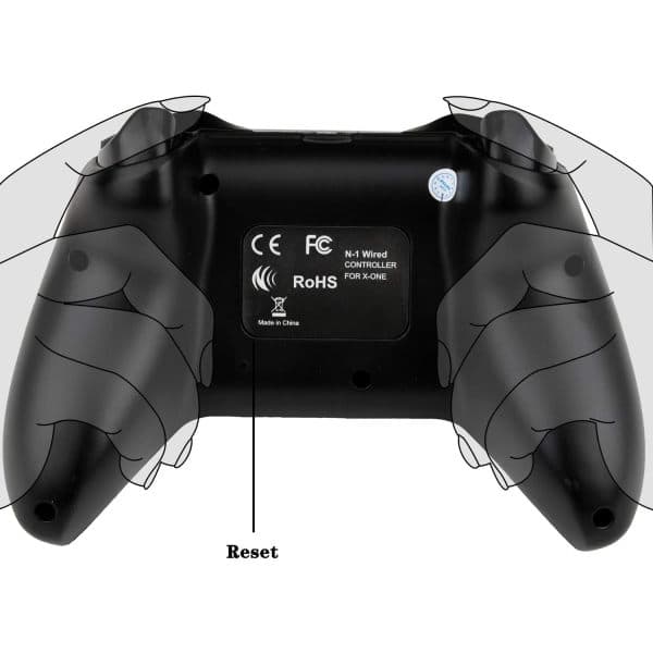 Trådløs controller til Xbox One, Xbox Controller med 2,4 GHz trådløs adapter, Xbox One X/Xbox One S/PS3 og PC (Sort)