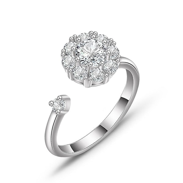 Fidgetring för kvinnor, snurrringar för stress och ångest, meditationsring, anti-ångest, lugnande ring, smycken, Valent Style 5 Style 5