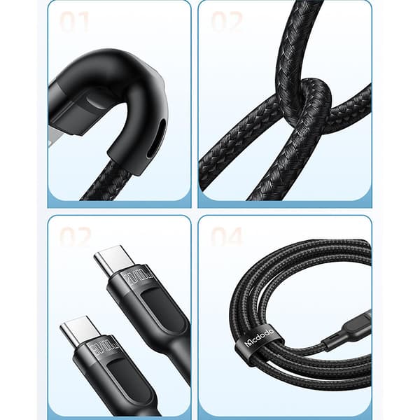 100W PD Hurtig Lang Ladekabel, Universal USB C Til Dobbel USB C C