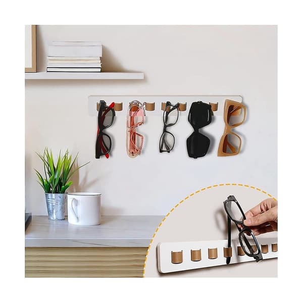 Sort Solbrille Organizer Vægmontering, Træ Brilleopbevaringsholder, Brilleholder Til Multip